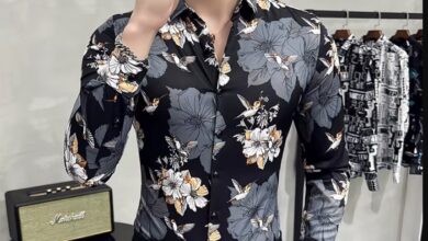 299 Rs Only Flower Style Casual Men Shirt Long Sleeve thesparkshop.in